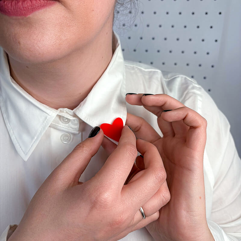 Cuore – Charm Magnetico per Camicia