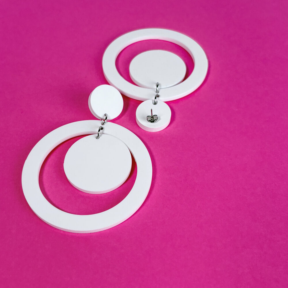 Happy Days Double – Orecchini in Plexiglas