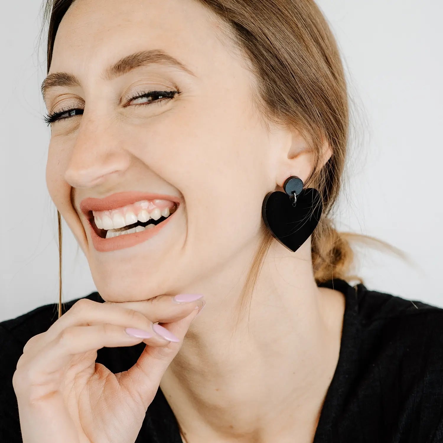 Heart – Orecchini in Plexiglas Pendenti a cuore