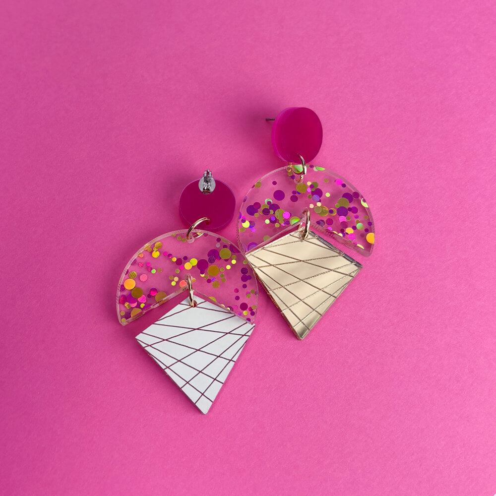 Stardust - Orecchini in Plexiglas Colorati