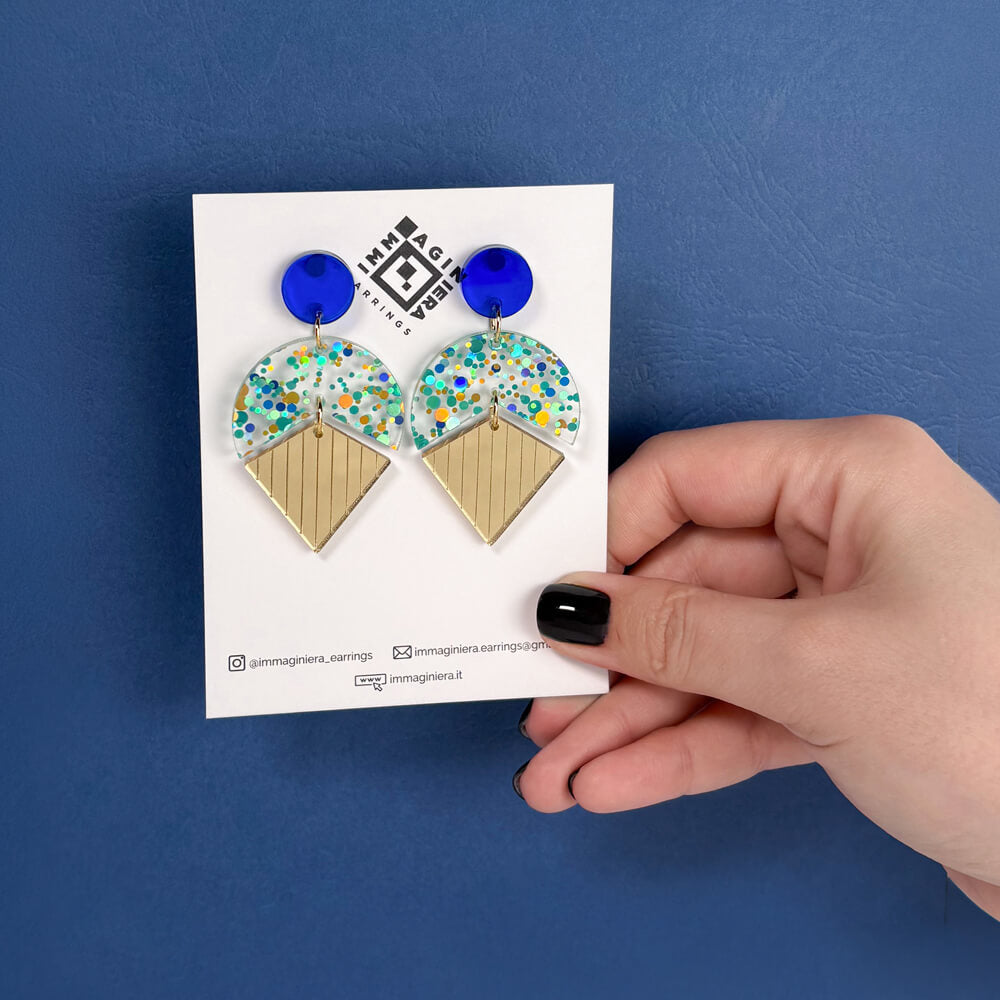 Stardust - Orecchini in Plexiglas Colorati