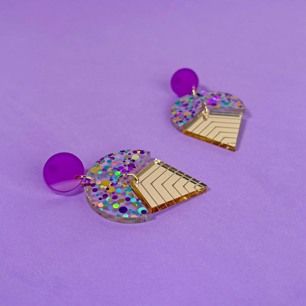 Stardust - Orecchini in Plexiglas Colorati