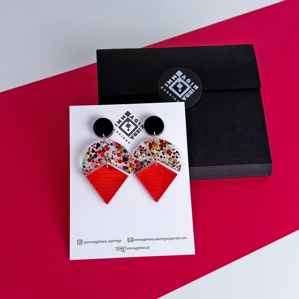 Stardust - Orecchini in Plexiglas Colorati