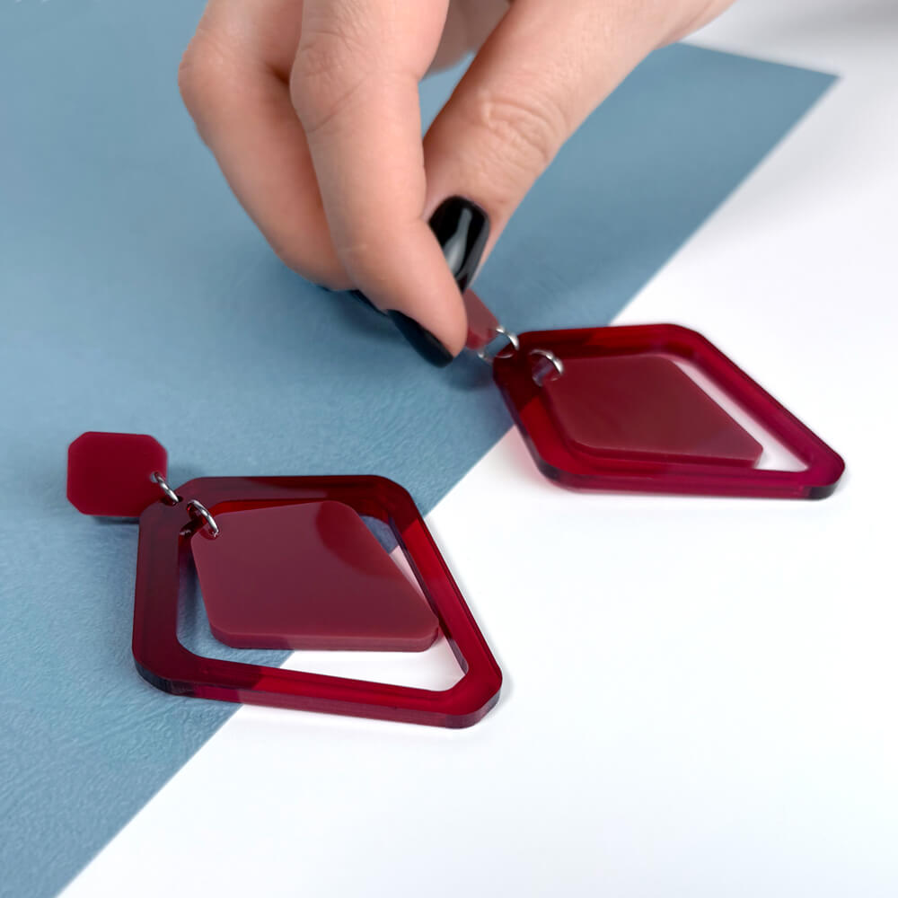 Tandem – Orecchini in Plexiglas