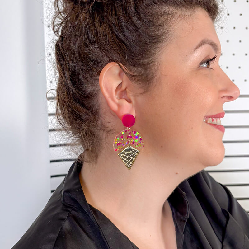 Stardust - Orecchini in Plexiglas Colorati