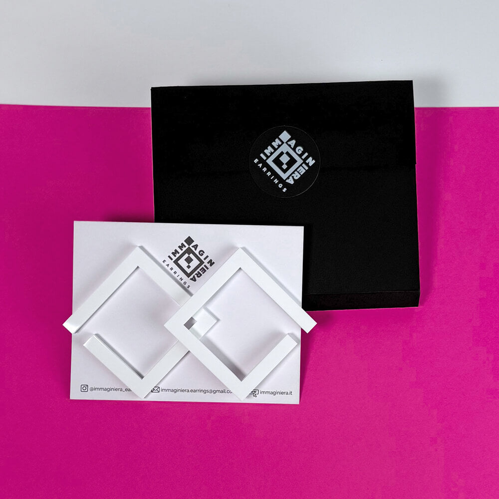 Quadro – Orecchini in Plexiglas