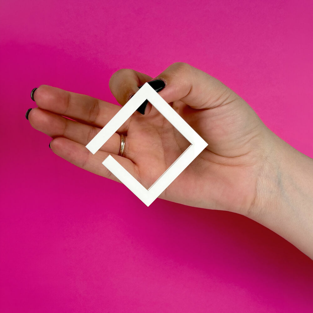 Quadro – Orecchini in Plexiglas