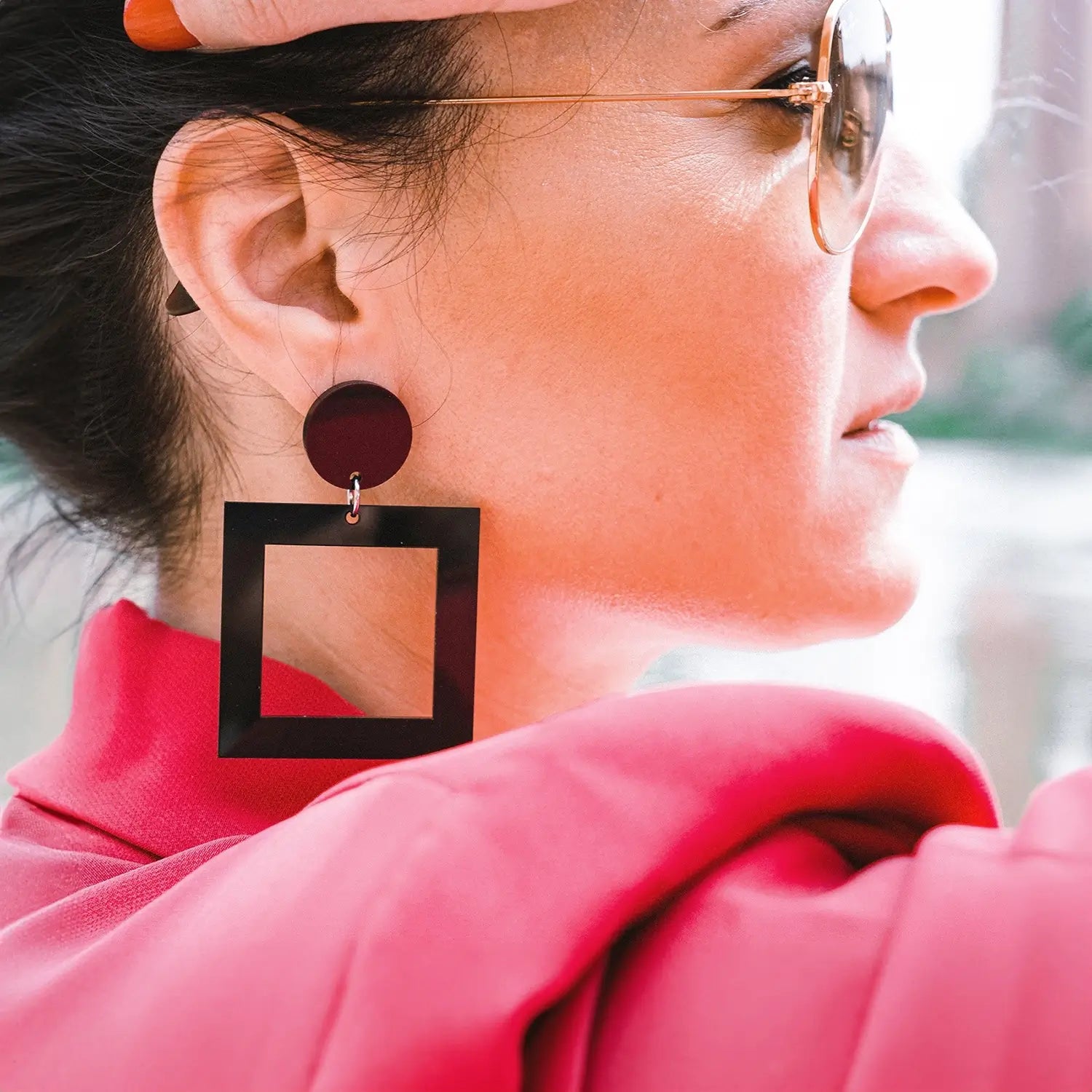 Square – Orecchini in Plexiglas Geometrici