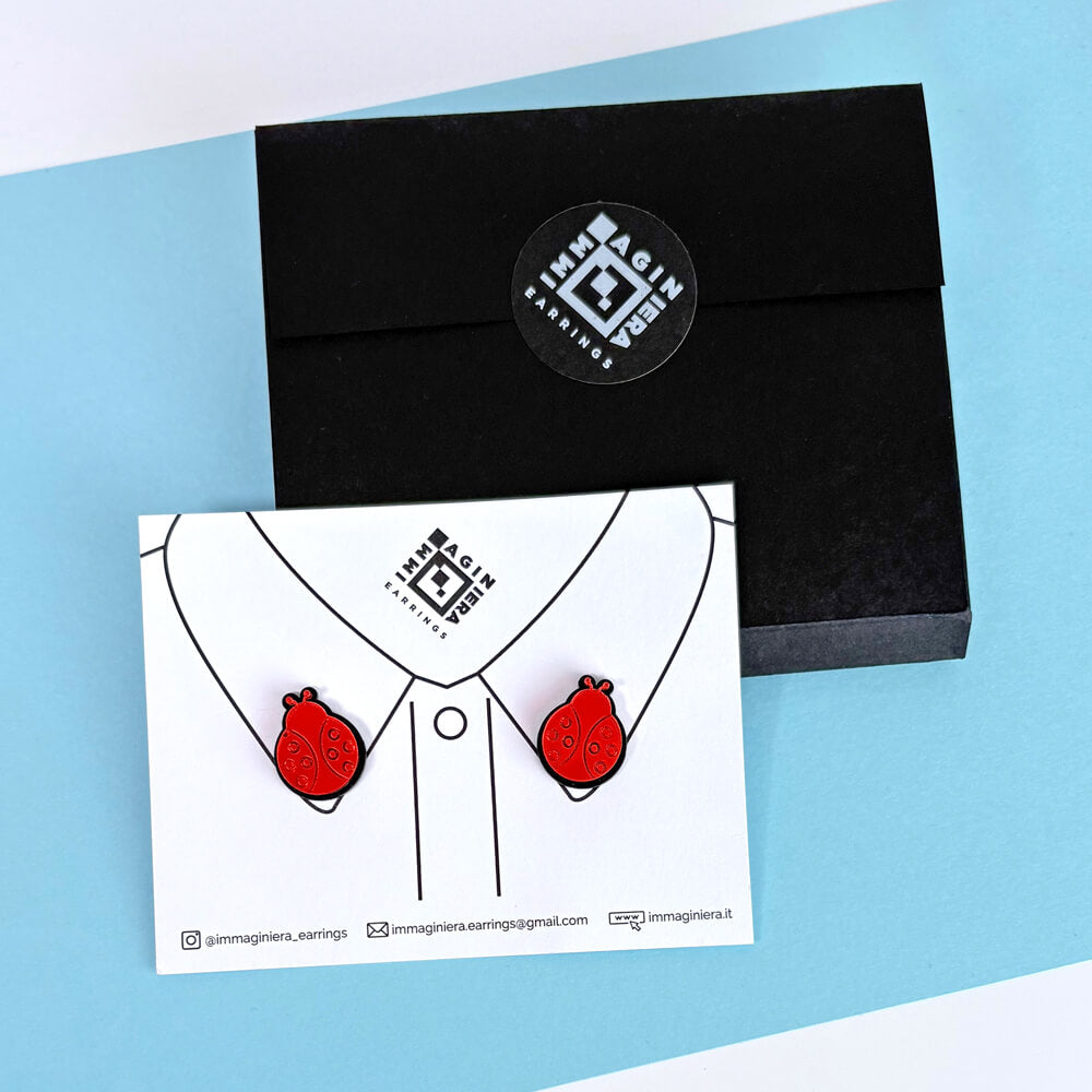 Coccinella – Coppia di Charms Magnetici