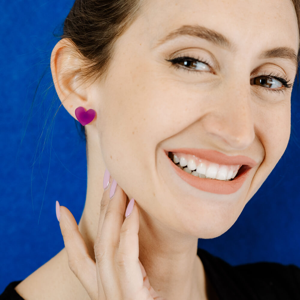 Cuori XS – Orecchini in Plexiglas Piccoli