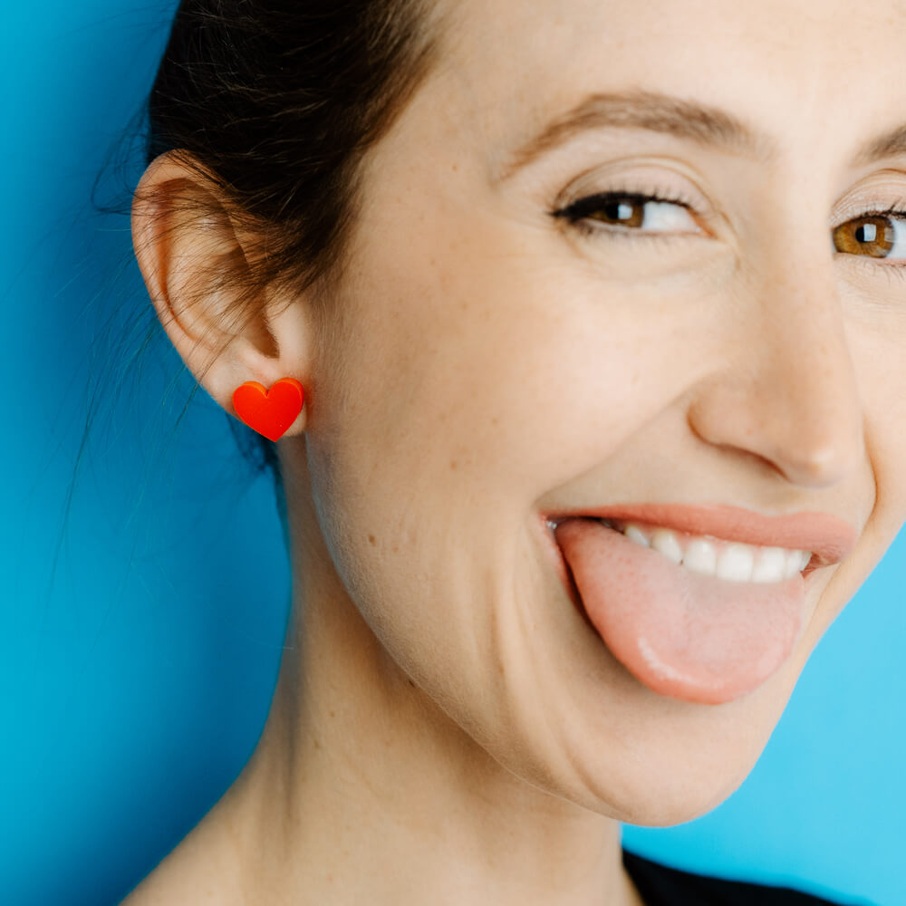 Cuori XS – Orecchini in Plexiglas Piccoli