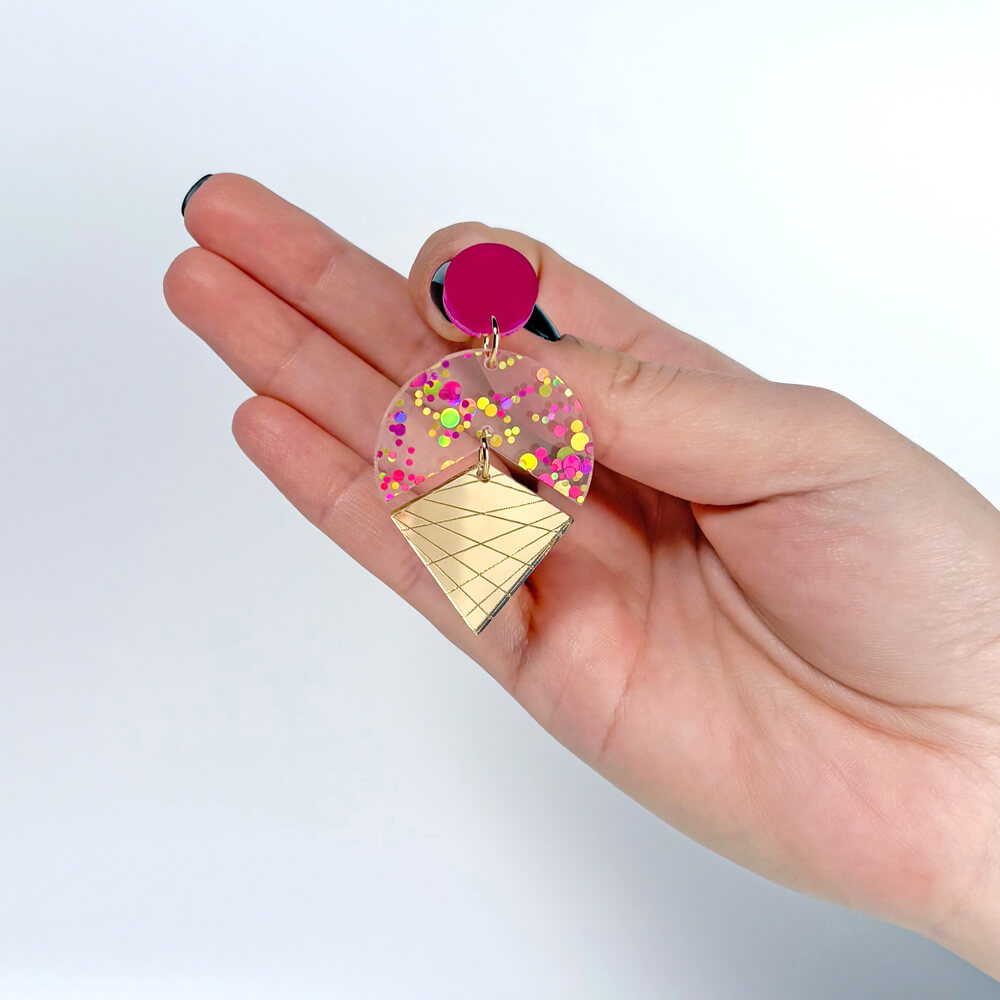 Stardust - Orecchini in Plexiglas Colorati