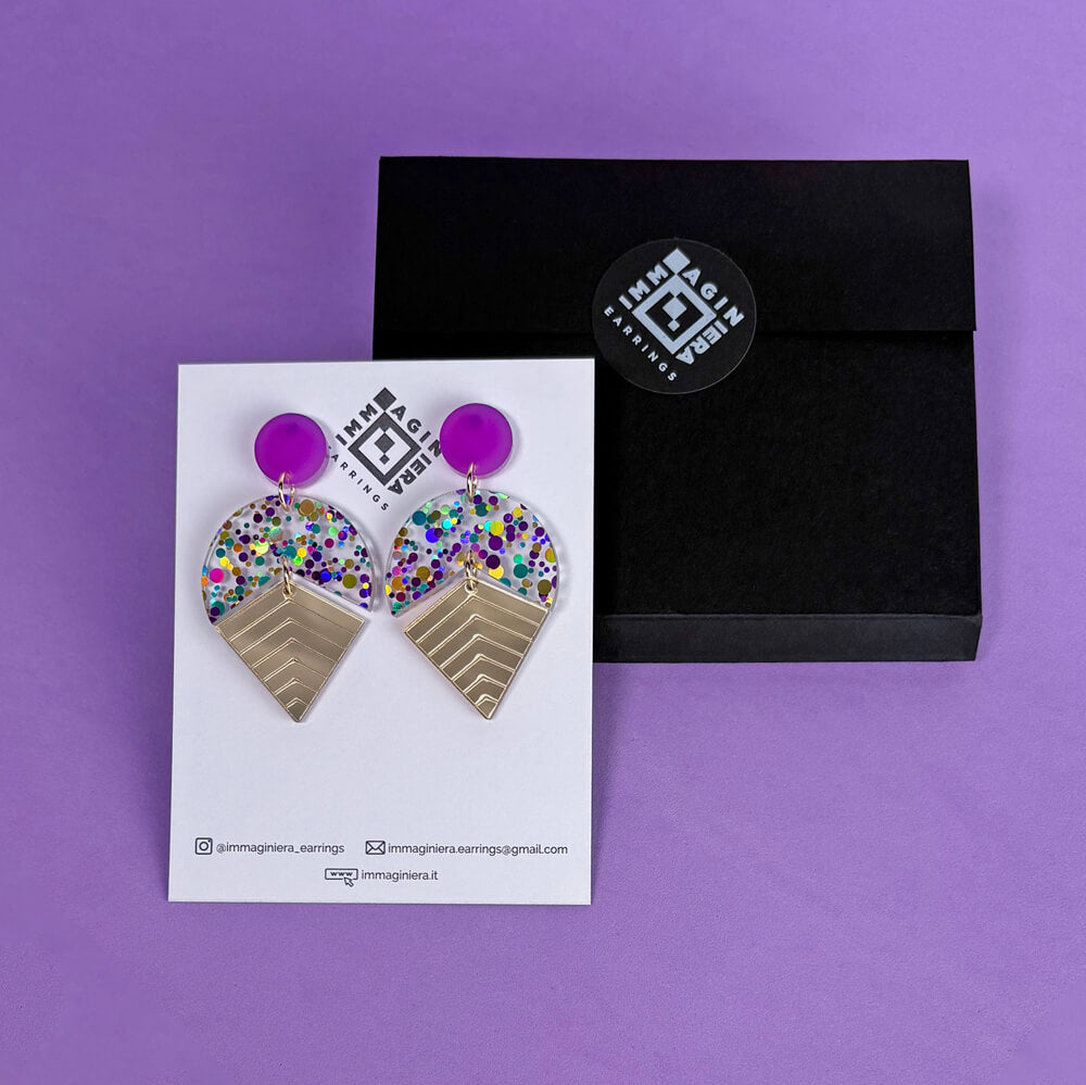 Stardust - Orecchini in Plexiglas Colorati