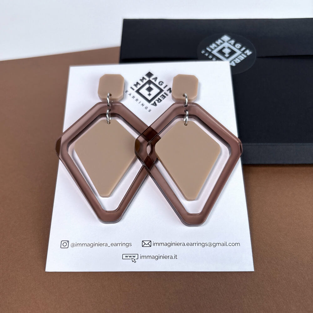 Tandem – Orecchini in Plexiglas