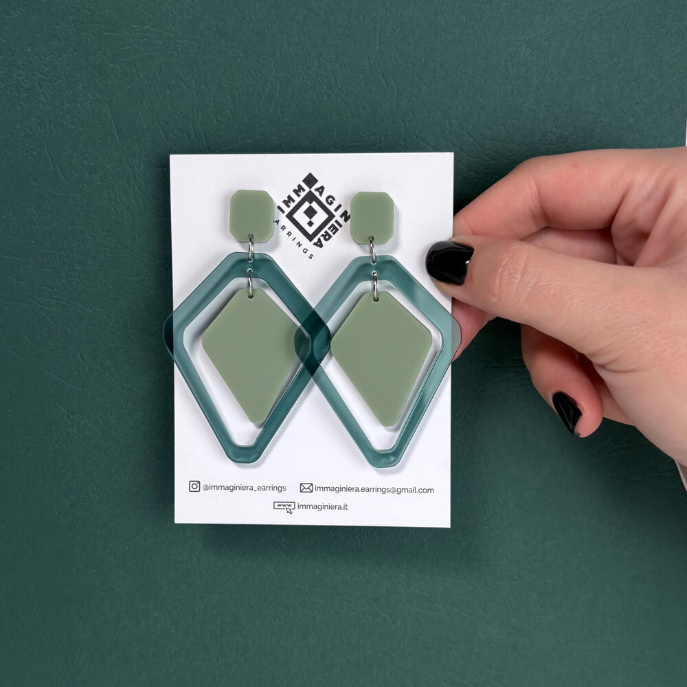 Tandem – Orecchini in Plexiglas