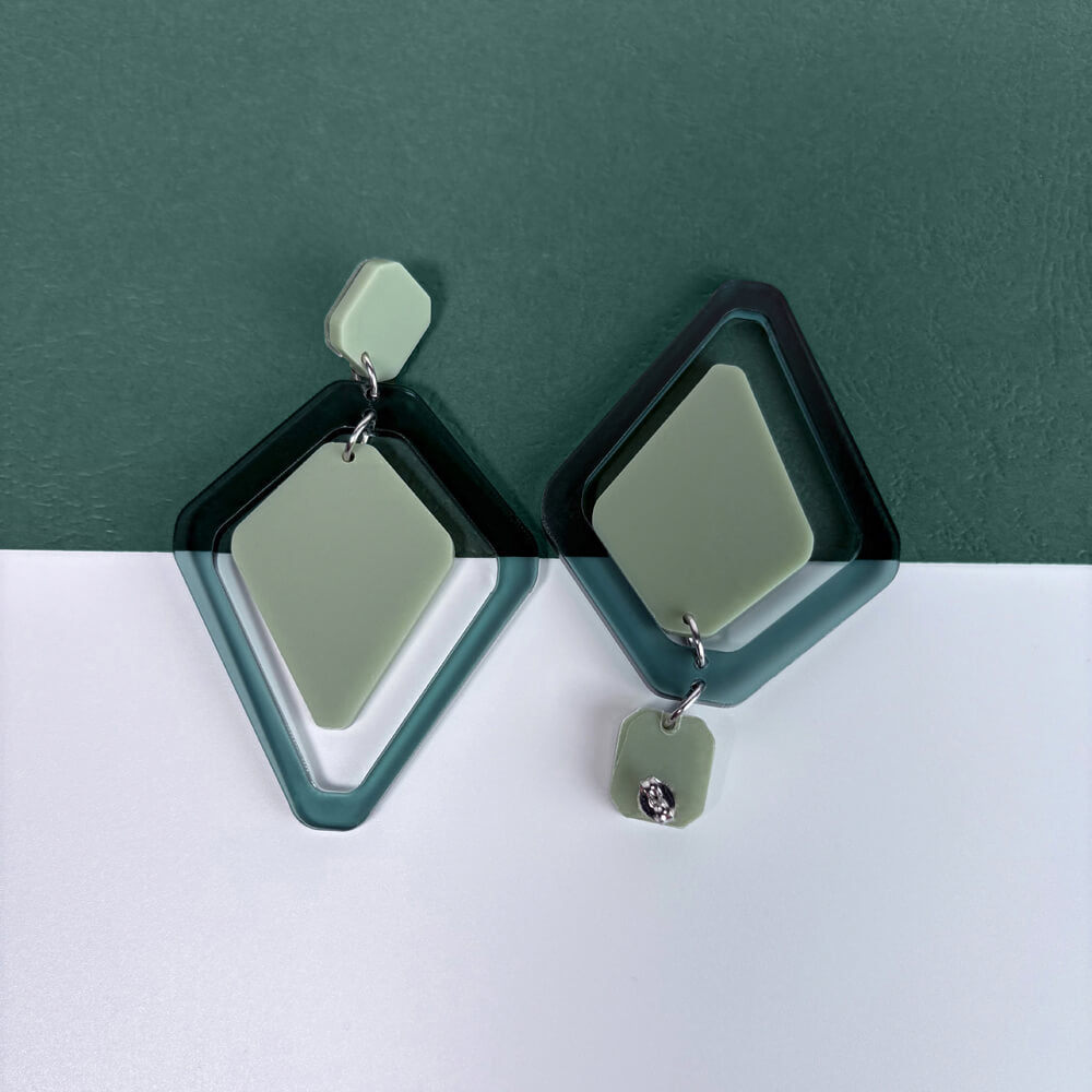 Tandem – Orecchini in Plexiglas