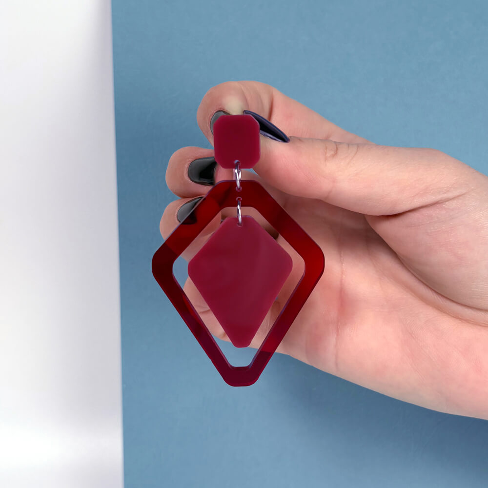 Tandem – Orecchini in Plexiglas
