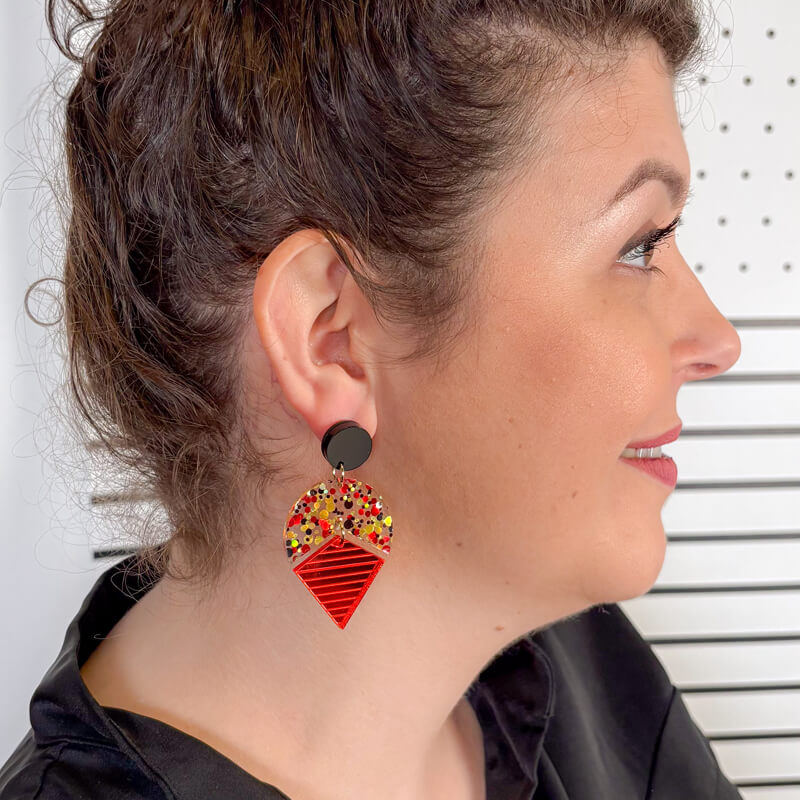 Stardust - Orecchini in Plexiglas Colorati