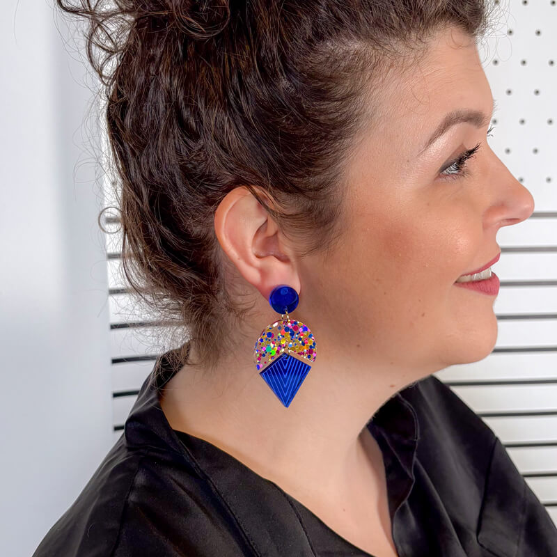 Stardust - Orecchini in Plexiglas Colorati