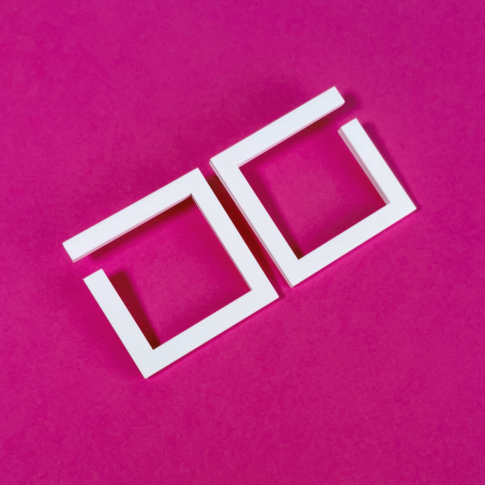 Quadro – Orecchini in Plexiglas