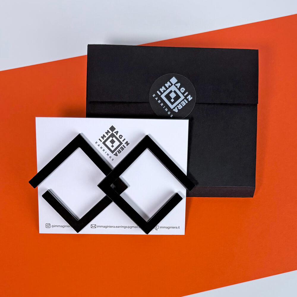 Quadro – Orecchini in Plexiglas