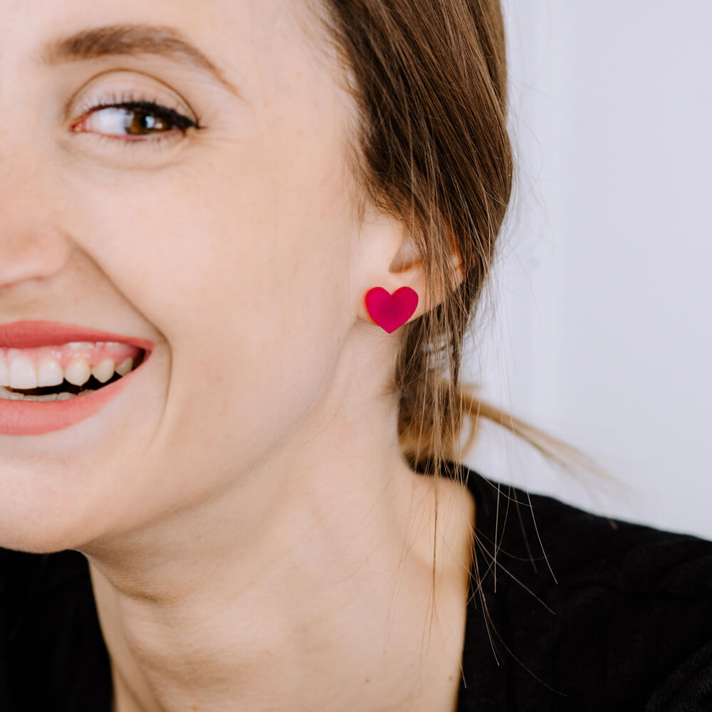 Cuori XS – Orecchini in Plexiglas Piccoli